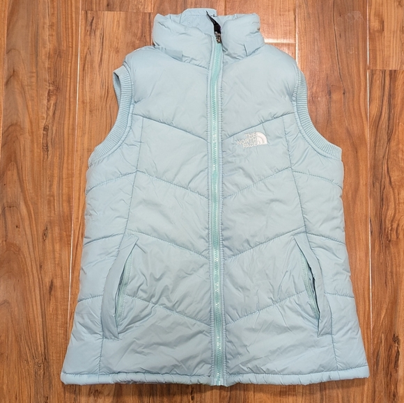 The North Face Jackets & Blazers - The North Face Puffer Vest Ice Blue Like New Size Small 19" PTP